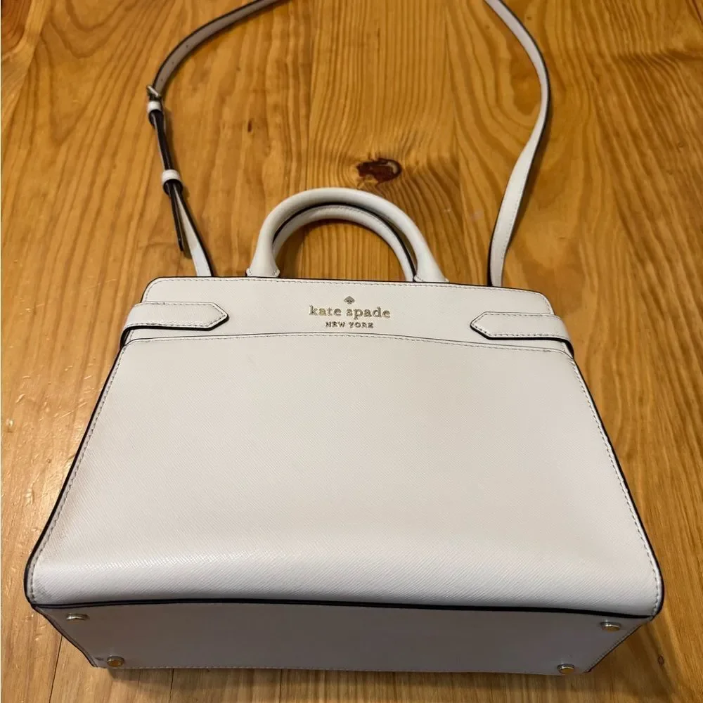 Kate Spade New York Staci Medium Satchel Leather - Parchment